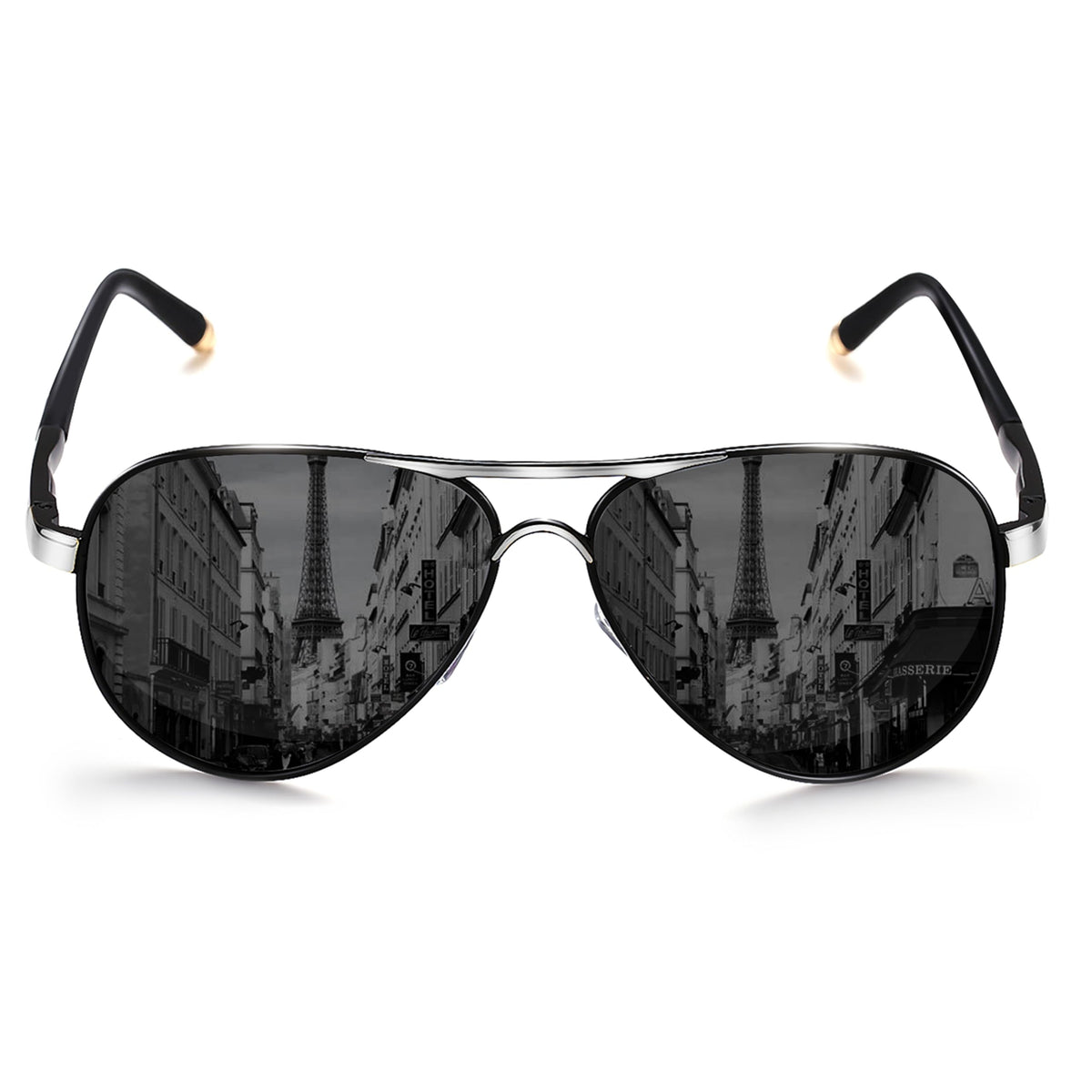 ROCKNIGHT Polarized Aviator Sunglasses for Men Women Metal Flat Top Sunglasses lightweight Driving UV400 Outdoor 58mm