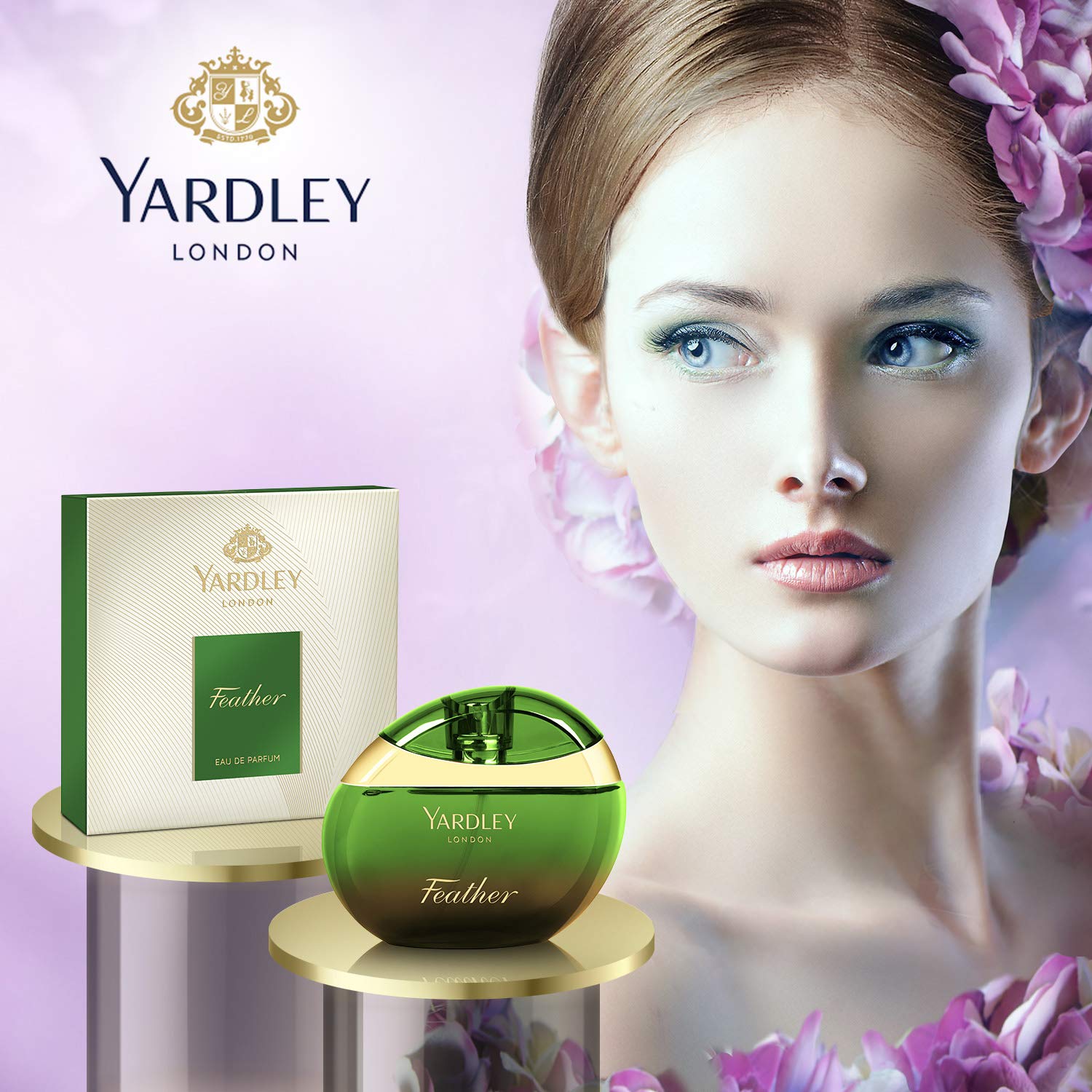 Yardley London Yardley Feather Perfume For Sophisticated Women, Lilac, White Lily, Rose And Violet Fragranceeau De Parfum 100 ml