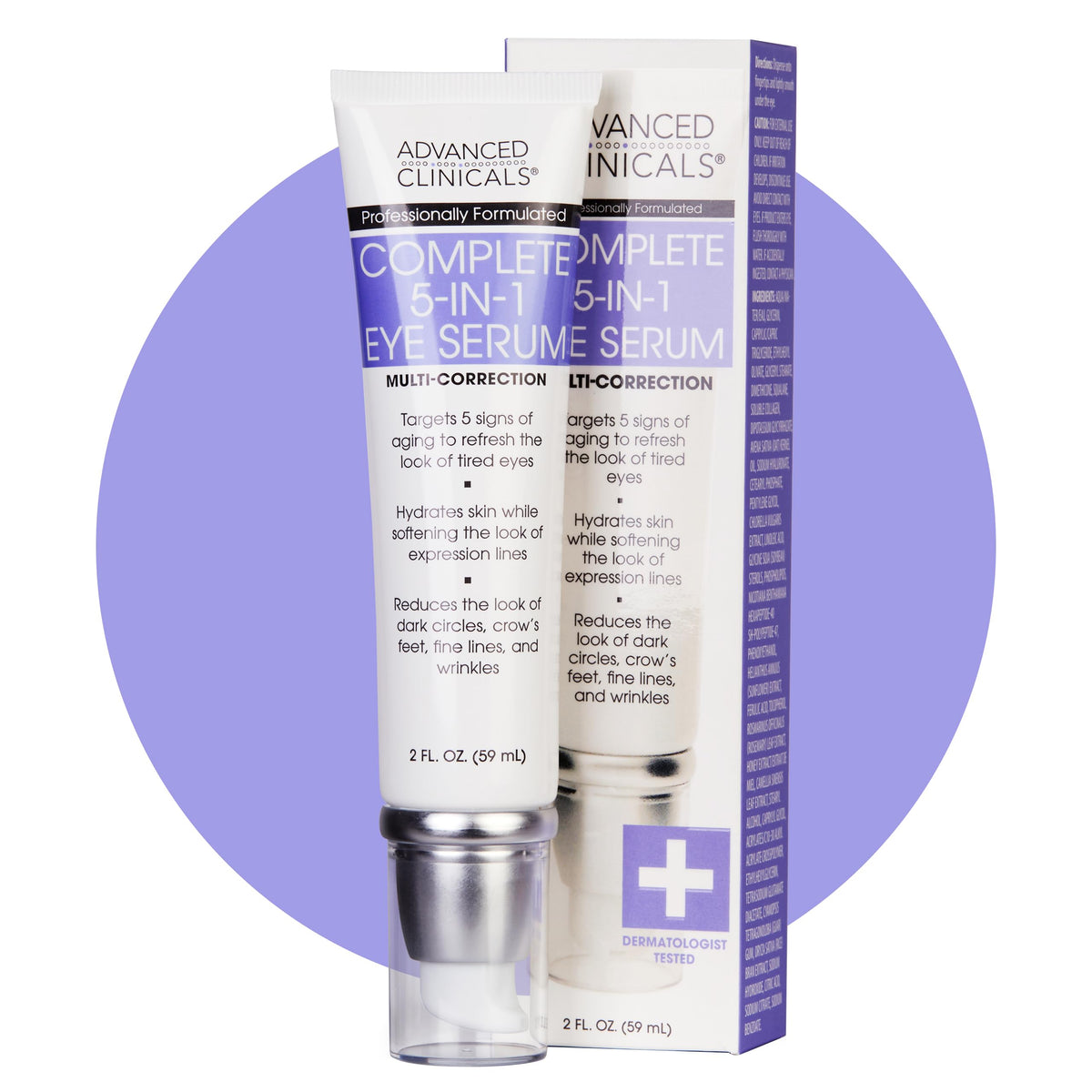 Advanced Clinicals 5-in-1 Anti-Aging Eye Serum, 59 ml as pictured