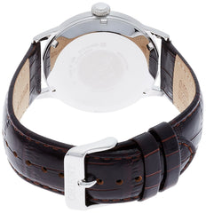 Orient Men's '2nd Gen. Bambino Ver. 2' Japanese Automatic Stainless Steel and Leather Dress Watch, Color:Brown (Model: FAC00009N0)