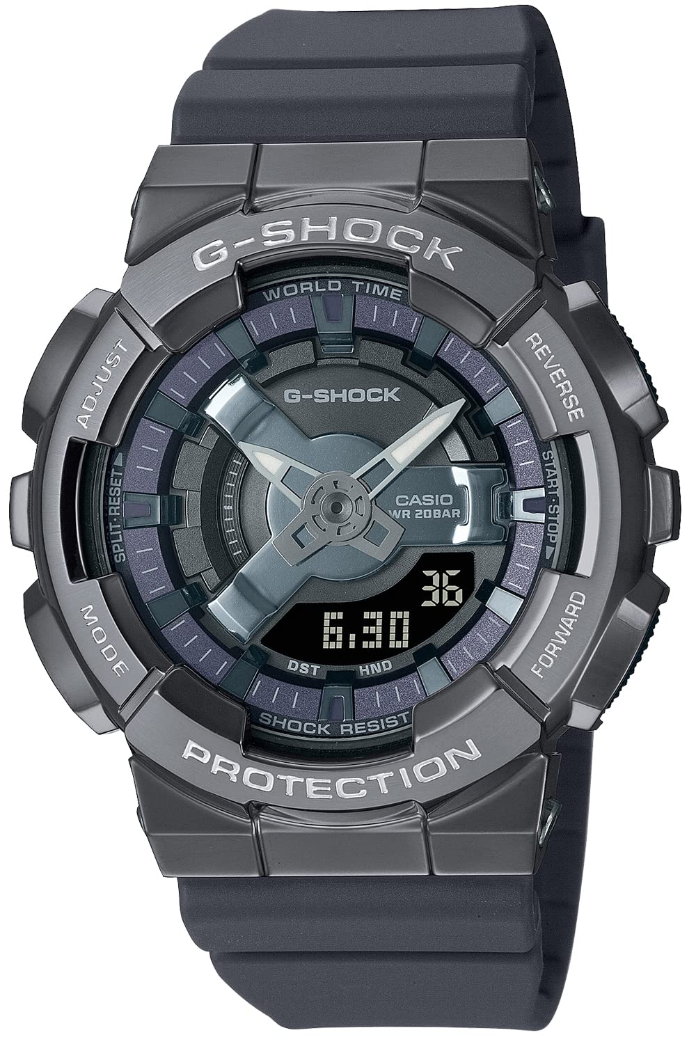 G-Shock Casio GM-S110B-8AJF [ Analog Combination Model 110 Series Compact and Thin Model Rubber Band] Watch Shipped from Japan Oct 2022 Model, gray