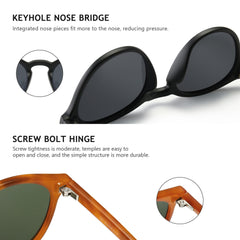 SUNGAIT Women's Classic Vintage Round Polarized Sunglasses Retro Style UV400 SGT166