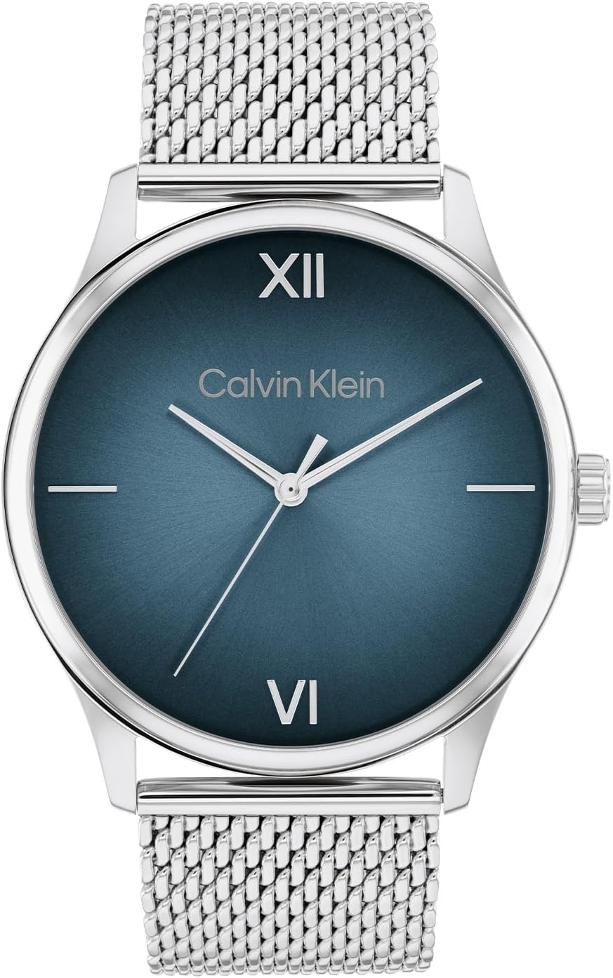 CALVIN KLEIN MEN'S BLUE DIAL STAINLESS STEEL BRACELET WATCH - 25200450