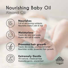 Aroma Tierra Sweet Almond Oil - 100% Pure Organic Cold Pressed Unrefined - For Face Skin Hair Body Nails - 30ml