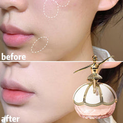 Ballet Statuette Face Loose Setting Powder, Makeup Setting Powder, Oil Control Face Powder, Smooth Makeup Setting Powder With Powder Puff, Waterproof Long Lasting Face Makeup Fixing Powder