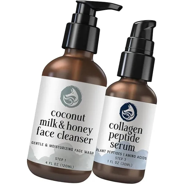 Foxbrim Naturals Luxe Skincare Duo Milk & Honey Cleanser & Peptide Collagen Serum
