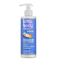 Lottabody Moisturize Me Curl and Style Milk with Coconut & Shea Oils, Lightweight Moisture Rich Curl Defining & Frizz Control Styling Milk for Natural Curly, Coily & Relaxed Hair, 8 oz