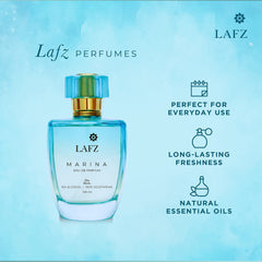 LAFZ Marina EDP | No Alcohol Perfume For Women | Premium Long-Lasting Fragrance | Skin Friendly | Fruity Fresh Fragrance Eau De Parfum - 100ml