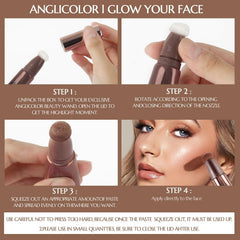 NALACAL Liquid Highlighter Makeup Stick, Dewy Finish, Moisturizing Silky Smooth Texture, Cream Highlighter Lightweight, Easy To Spread, Long-lasting Natural Makeup Effect (01#Spotlight)