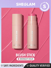 SHEGLAM Snatch N Cream Blush Stick Longlasting High Pigment Blush for Cheeks - Midnight Hour