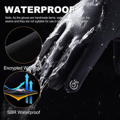 Excefore Winter Gloves for Men Women, Waterproof Gloves, Touch Screen Gloves, Windproof Warm Gloves for Work, Lightweight Thermal Gloves, Cold Weather Gloves for Driving Cycling Running Riding(L)