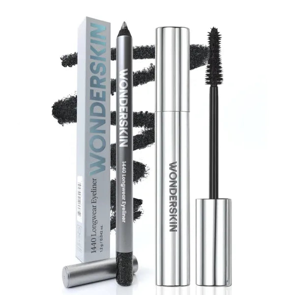 Wonderskin 1440 Longwear Eyeliner (Black Truffle) with Wonderskin Black Mascara