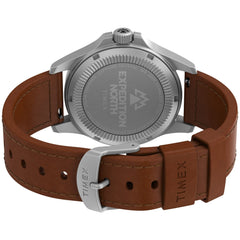 Timex Men's Expedition North Field Post Solar Watch – Black Dial Stainless Steel Case & Bracelet - Brown/Blue