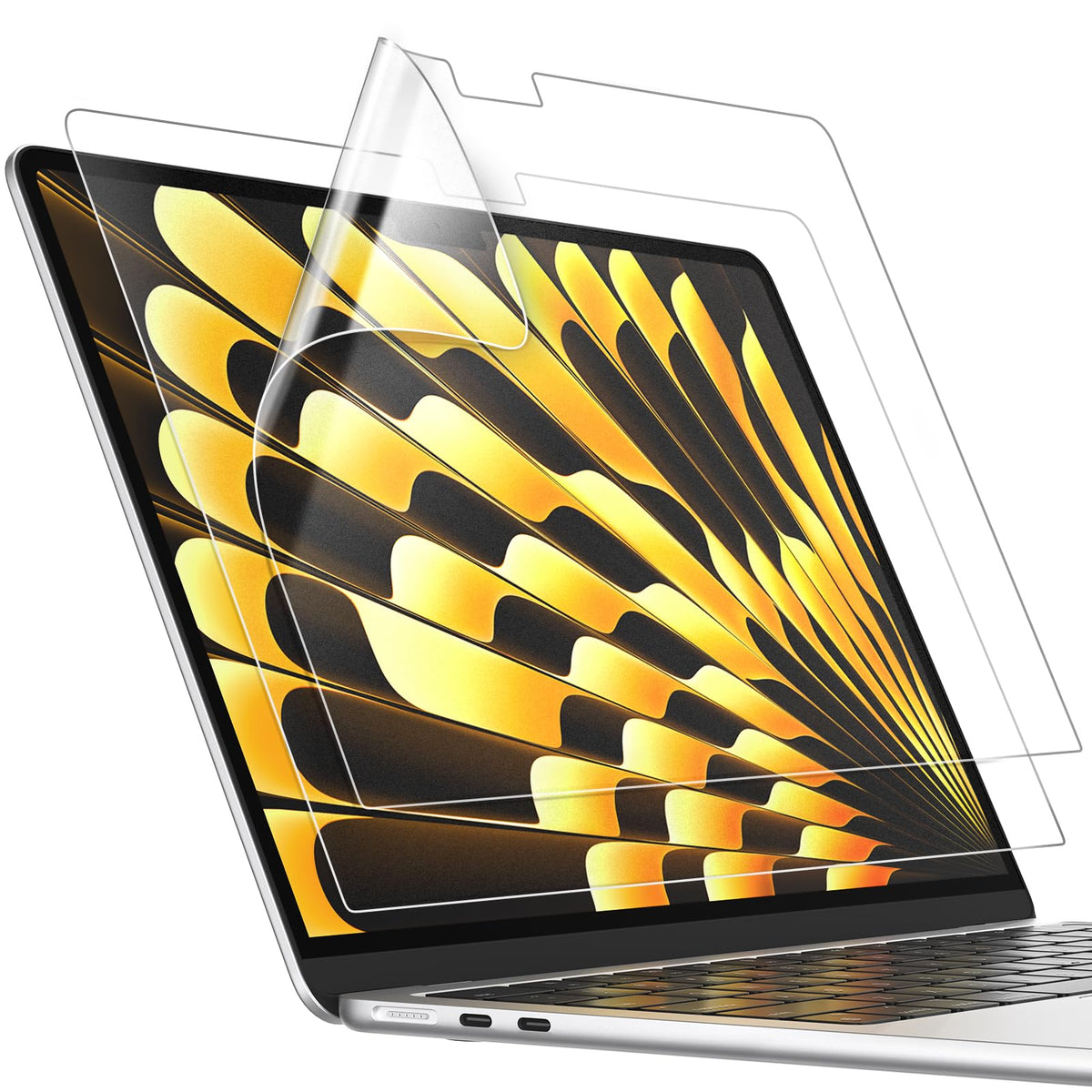 JETech Screen Protector for MacBook Air 15-Inch (M2-M5, 2023-2026), Anti-Glare PET Matte Film, Anti-Fingerprint, 2-Pack