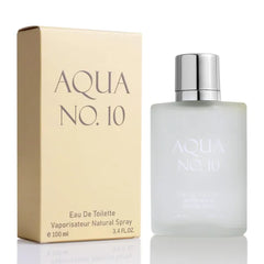 URBAN COLLECTION Aqua No 10 Eau De Toilette for Men - Citrus & Marine Fragrance - Top Notes of Lime, Lemon, Bergamot, Jasmine, Orange & Neroli - Base Notes of Musk, Cedar, Oakmoss & Amber - Elegant 100ml Bottle