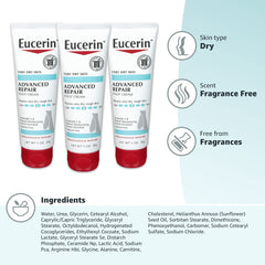 Eucerin Intensive Repair Extra Enriched Foot Creme Fragrance Free 3 oz (85 g)