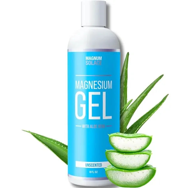 Magnum Solace Magnesium Gel Topical for Muscles Body Massage Gel with Pure Magnesium Chloride and Aloe Vera Unscented
