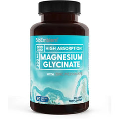 BioEmblem Magnesium Glycinate & Zinc, 300mg Magnesium per Serving, 90 Caps 2 In 1 Complex High Absorption Chelated Magnesium Supplement Vegan and Non GMO Immune Health, Muscle & Nerve Function