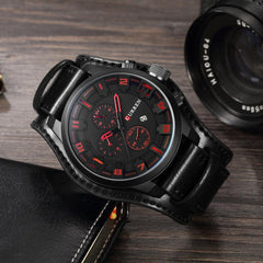 CURREN Analogue - Digital Men's Watch (Dial Colored Strap), Red, strap