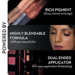 SUGAR Cosmetics Blend The Rules Eyeshadow Palette (03 Fantasy (Mauve)) Long Lasting, Smudge Proof, Paraben Free