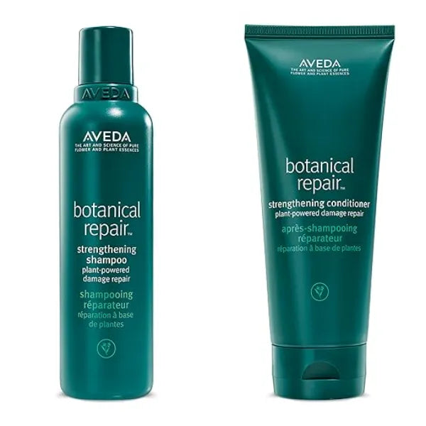 Aveda Botanical Repair Strengthening Shampoo & Conditioner Gift Set Strengthens & Repairs Damaged Hair Helps Prevent Breakage Bond-Building Silicone Free Includes 2 Full Size Products