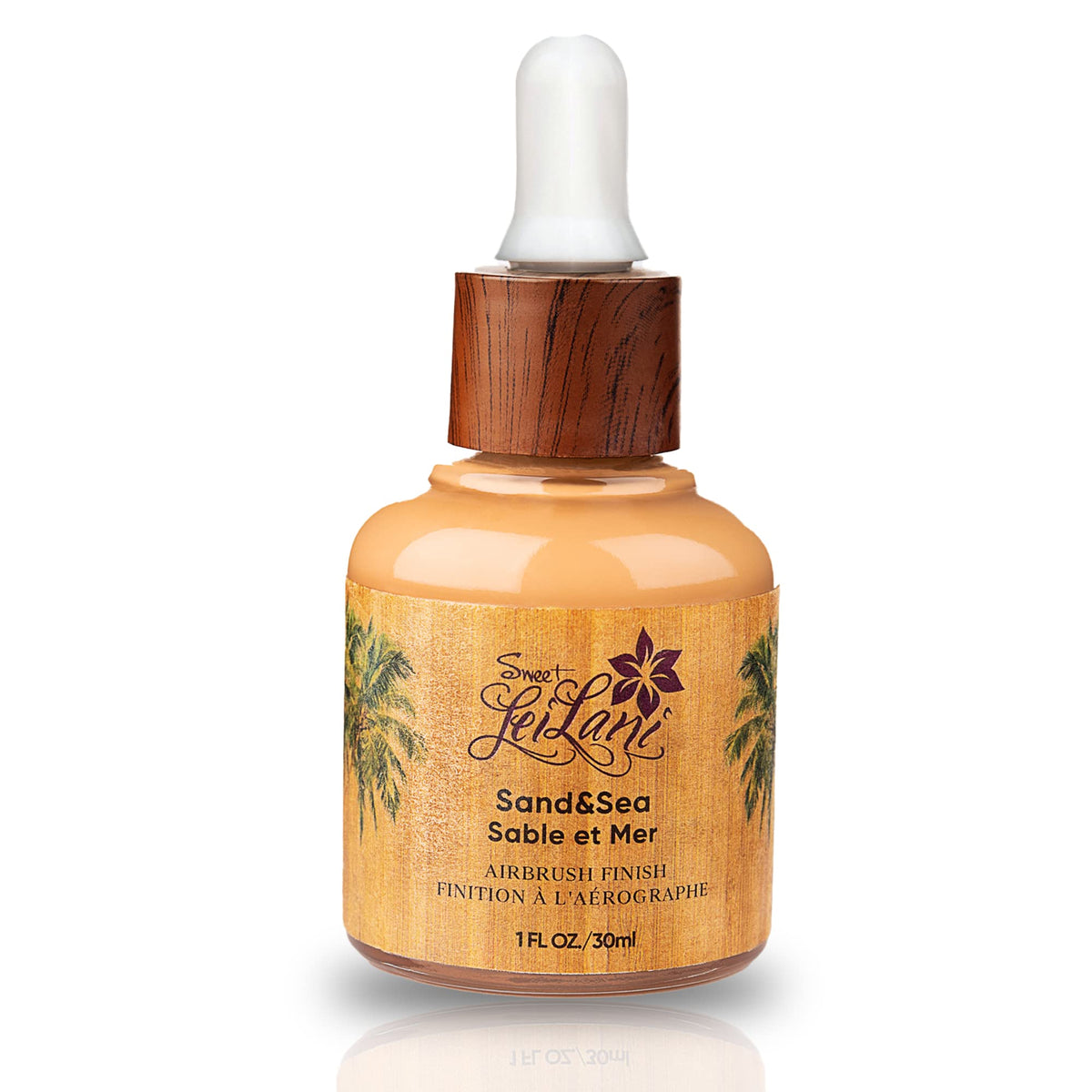 Island Goddess (Sand Sea) Waterproof Full Coverage Vegan, Cruelty-Free 3 in 1 Liquid Foundation, 1 oz. No Parabens, Gluten, Fragrance