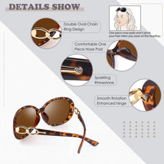 Polarized Sunglasses for Women Oversized Sun Glasses Fashion Shades SUNIER S85