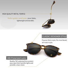 SUNGAIT Vintage Round Sunglasses for Women Men Classic Retro Designer Style