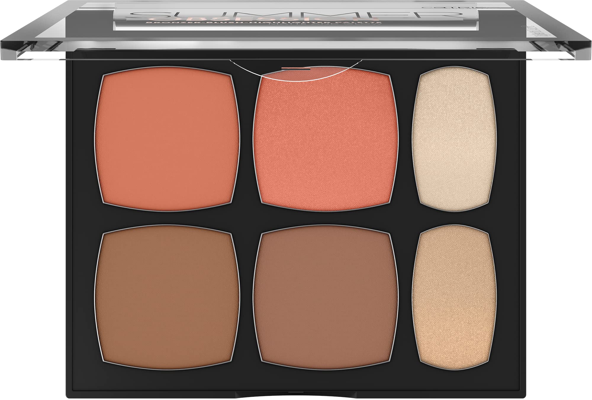 Catrice Summer Obsession Bronzer Blush Highlighter Palette Matte And Glow 010 Sunkissed Breeze