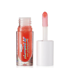 lottie LONDON Plumped AF Sheer Plumping Lip Gloss - Peach Please - Achieve Ultimate Shine Glossy Finish - Plump & Hydrated Lips - 4.3ml