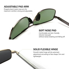 SUNGAIT Ultra Lightweight Rectangular Polarized Sunglasses UV400 Protection