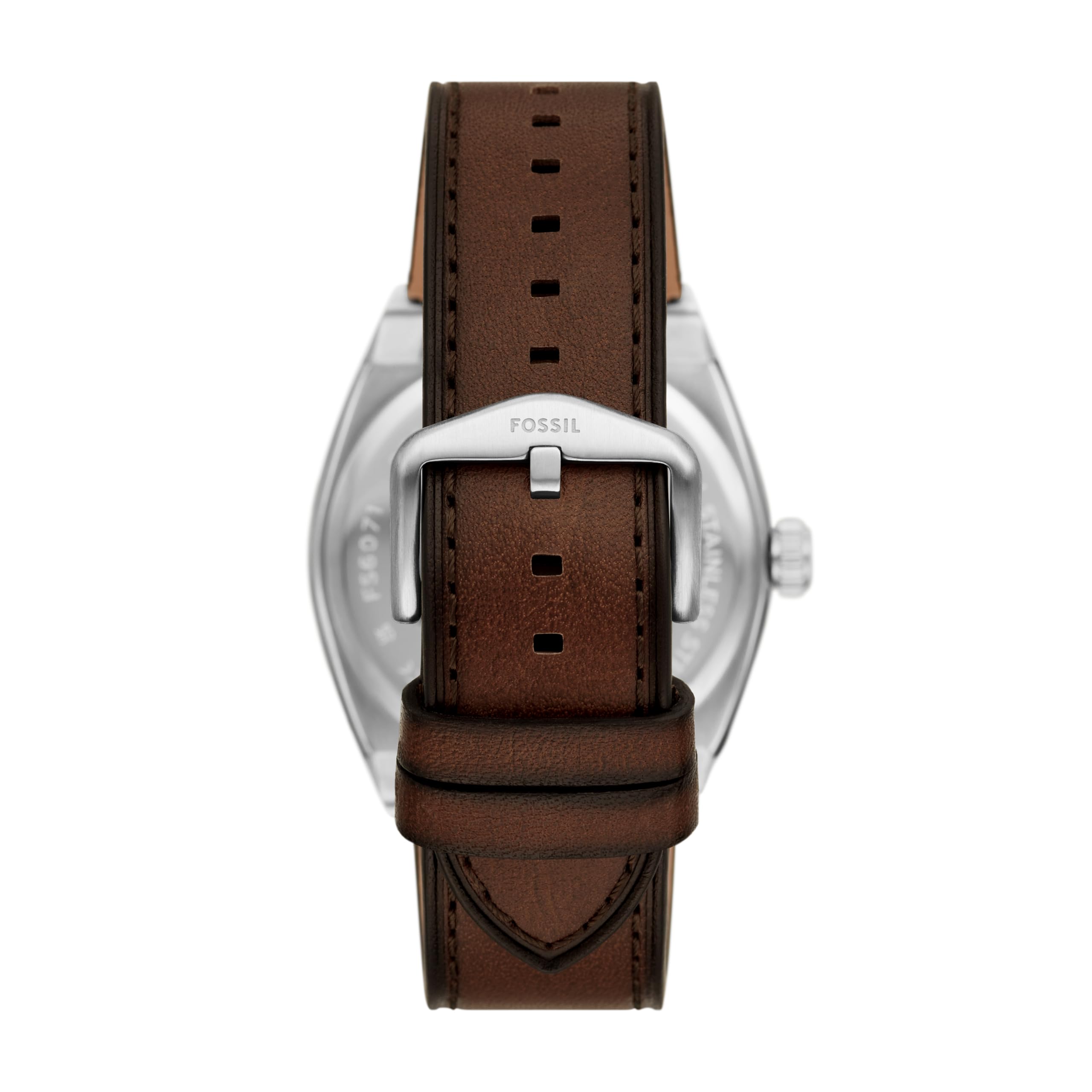 Fossil Everett Three-Hand Date Brown Leather Watch