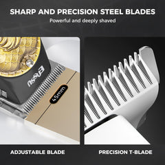 ENSSU Hair Clippers for Men Professional, Cordless Barber Clippers and Trimmers Set, Men's Hair Clippers for hair cutting with LED Display, Men's Grooming Kit