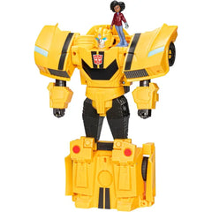 Transformers Toys EarthSpark Spin Changer Bumblebee Action Figure with Mo Malto Figure, Robot Toys for Kids