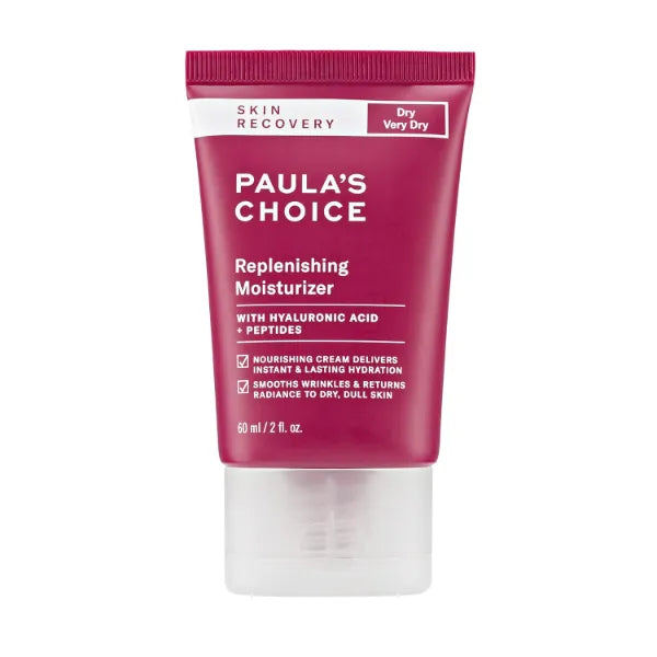 Paula's Choice SKIN RECOVERY Replenishing Face Moisturizer Cream, Daily Facial Moisturizer with Hyaluronic Acid, & Peptides, Face Lotion for Dry, Sensitive Skin, Fragrance-Free, 2oz