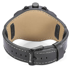 Curren 8225 Casual Decorative Sub-dial Male Quartz Watch Black watch for Men - Casual Watch Black