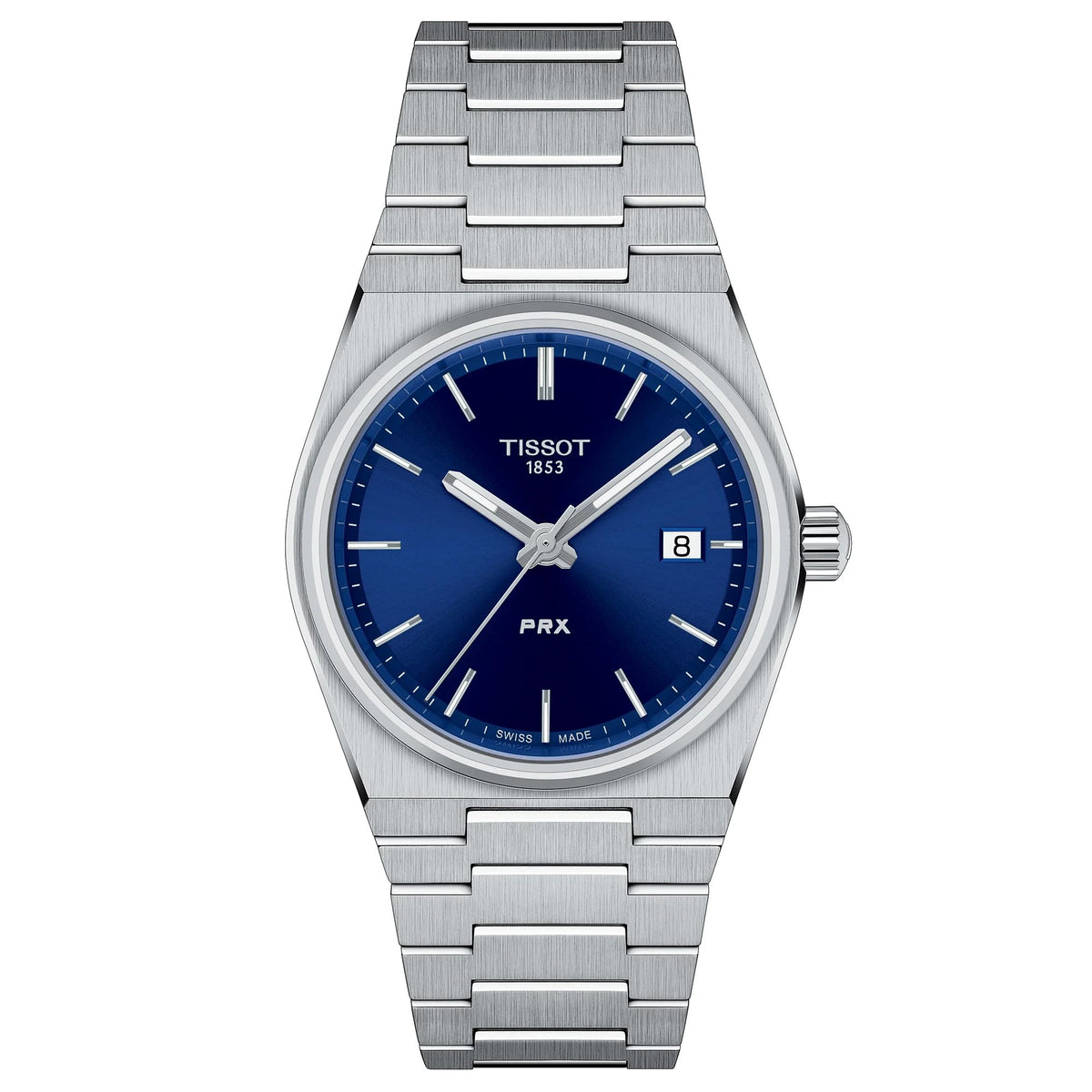 Tissot Unisex PRX 35mm 316L Stainless Steel case Quartz Watch, Grey, Stainless Steel, 11 (T1372101104100)