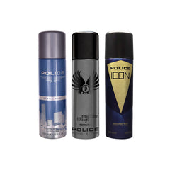 Police Light Blue + Wings Titanium + ICON Deo Combo Set 600ml