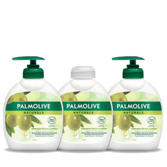 Palmolive Liquid Hand Soap Pump, Olive & Milk, 3 X 300 Ml