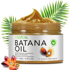 Batana Oil For Hair Growth - Raw 100% Pure Organic - Dr. Sebi Batana Oil From Honduras - For Stronger Thicker Longer Hair, Enhances Hair & Scalp Radiance, Repair Damaged Hair