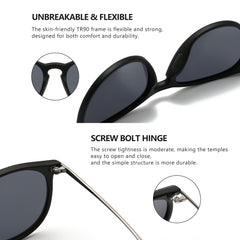SUNGAIT Vintage Round Sunglasses for Women Men Classic Retro Designer Style
