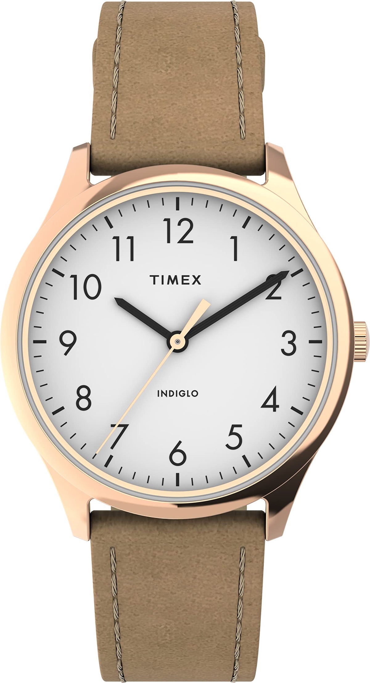 Timex Women's Modern Easy Reader 32mm Watch - Tan/Rose Gold-Tone/White/32mm