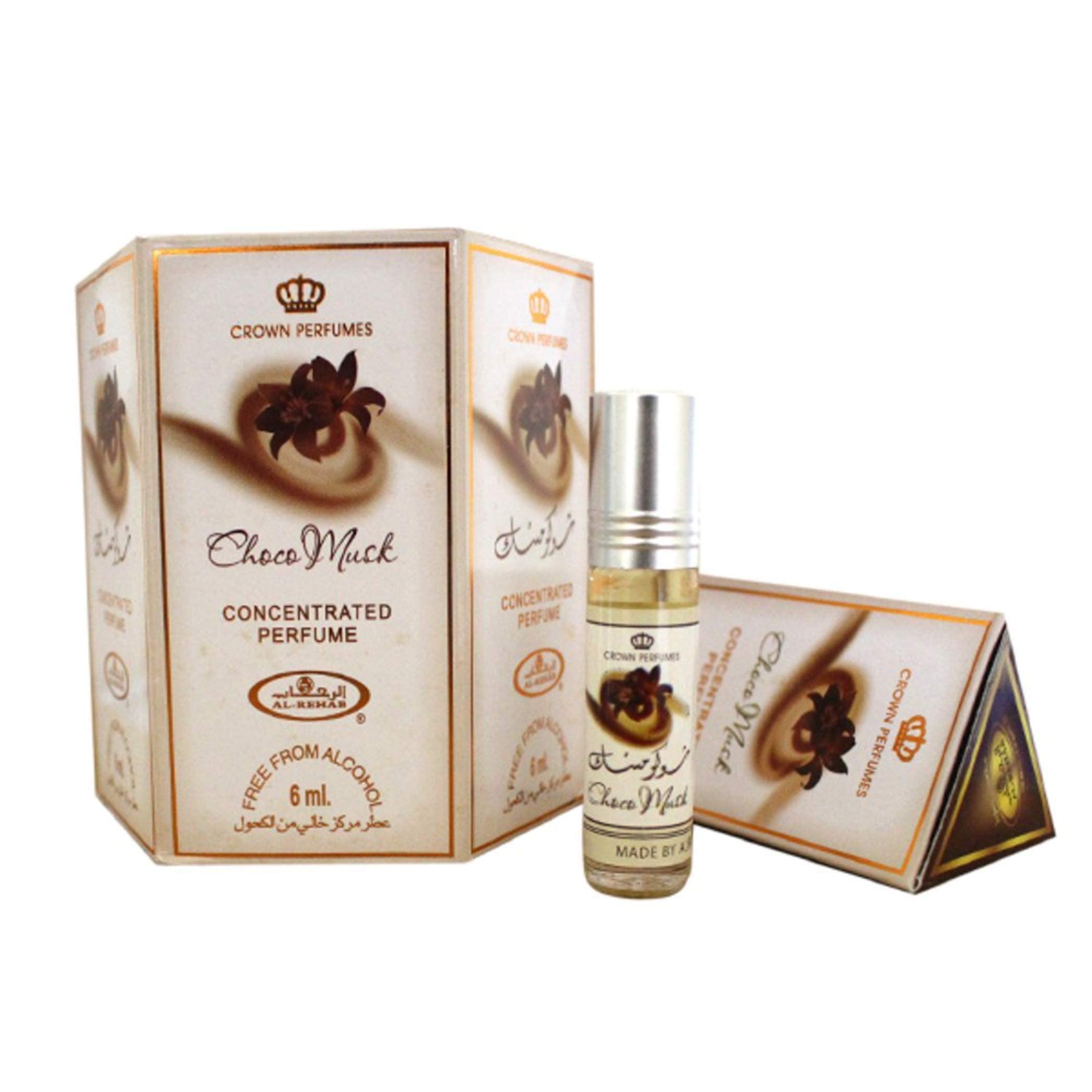 Choco Musk - 6 ml (.2 oz) Perfume Oil by Al Rehab - 6 Pack