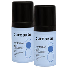 Cure Skin Hydrating Gel with Hyaluronic Acid, Aquaxyl & Aloe Vera Hydrates and Nourishes All Skin Types for Men & Women, 17g, Pack of 2