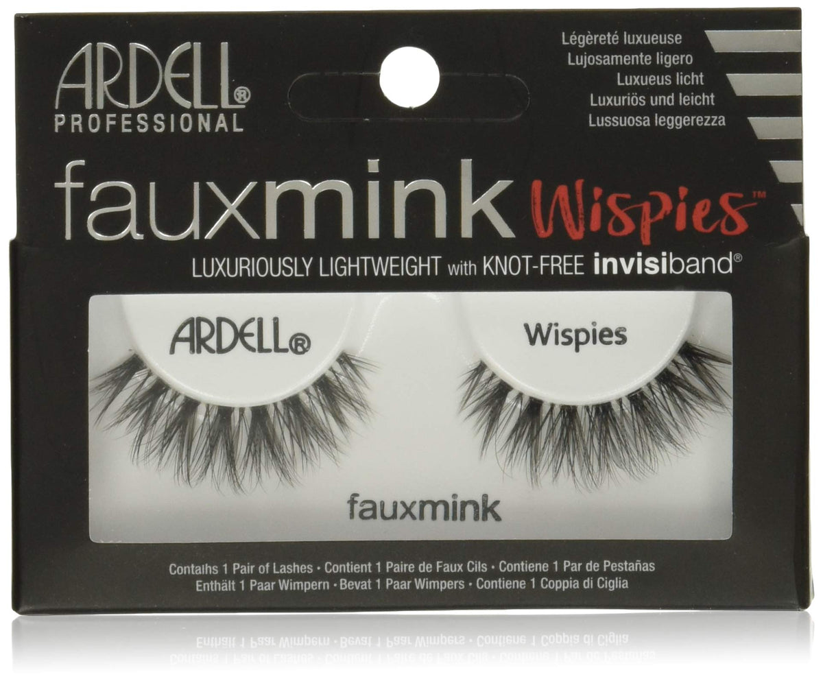 Ardell Faux Mink Wispies – Natural-Style Volume Strip Lashes (1 Pair)
