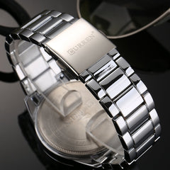 CURREN Original Men's Sports Waterproof Stainless steel band quartz Wrist Watch 8274 - Black