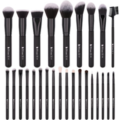 DUCARE Professional Synthetic Goat Pony Hair Foundation Blending Face Eye Makeup Brushes Kit -27 Pieces