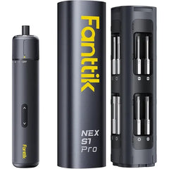 Fanttik S1 Pro Electric Screwdriver, Power Screwdriver with16 S2 Steel Bits, 3 Torque Settings, Max 6 N.m, 2000mAh Battery, LED Light & 1/4''Hex, Ideal Tool for Furniture & Gaming PC