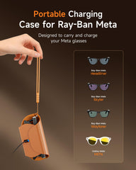 Portable Charging Case for Ray-Ban Meta Smart Glasses Gen 1 & Gen 2