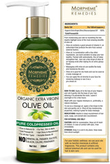 Morpheme Remedies Cold Pressed Organic Extra Virgin Olive Oil, 200ml